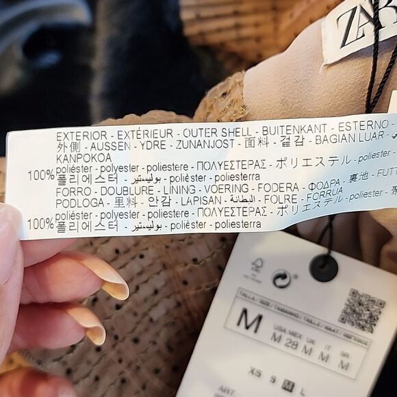 Zara polka dot ruffle cropt top sz medium - Picture 6 of 6